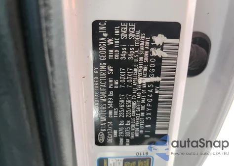 2026 Kia Sorento Lx из США, поврежденный, VIN 5XYPG4A5XGG005819